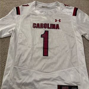 Medium South Carolina Under Armour White Jersey with Red Accents